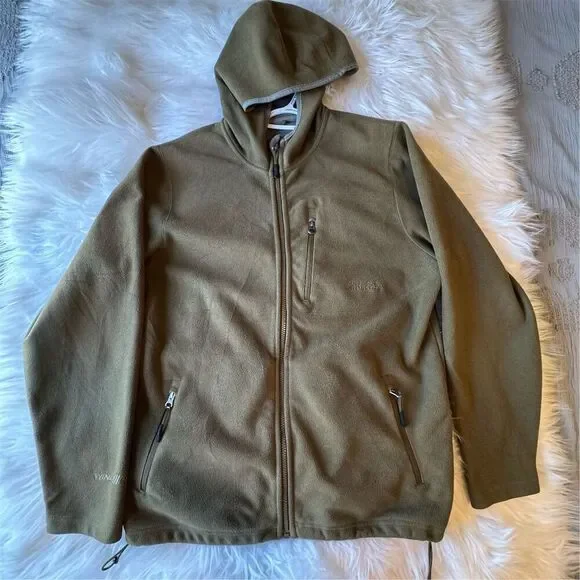 Cabela’s Men's M Green Hooded Wind Shear Jacket Hiking Camping Rugged - Picture 2 of 15